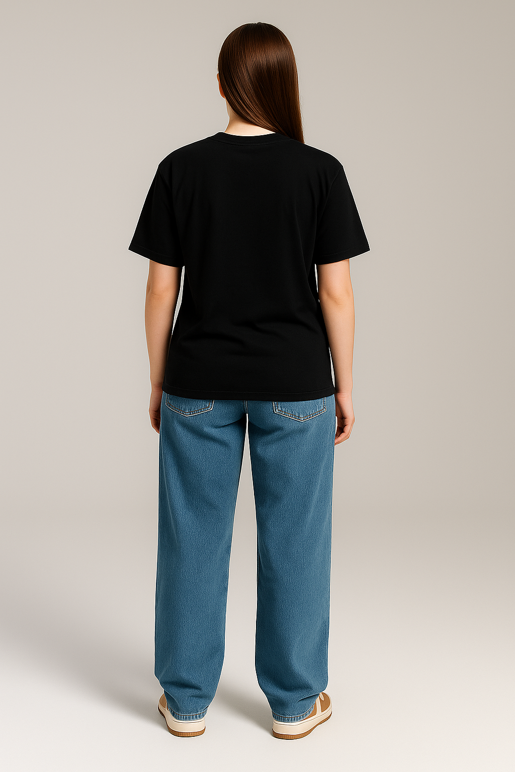 Relaxed Fit UNISEX French Terry T-Shirts 100% Premium Cotton BLACK