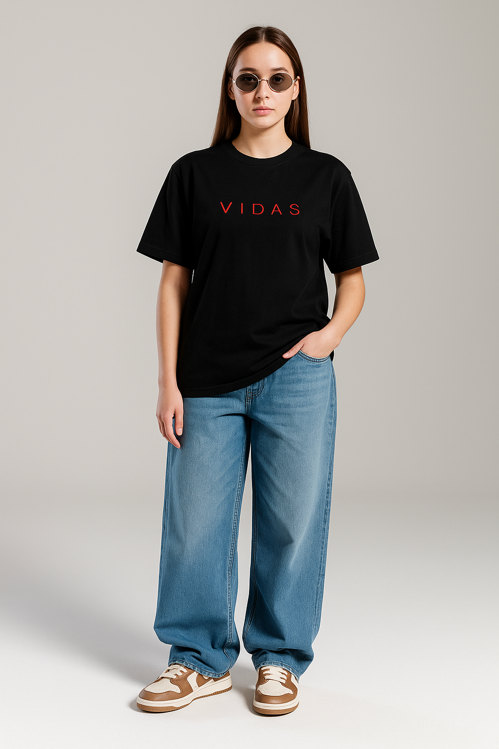Relaxed Fit UNISEX French Terry T-Shirts 100% Premium Cotton BLACK