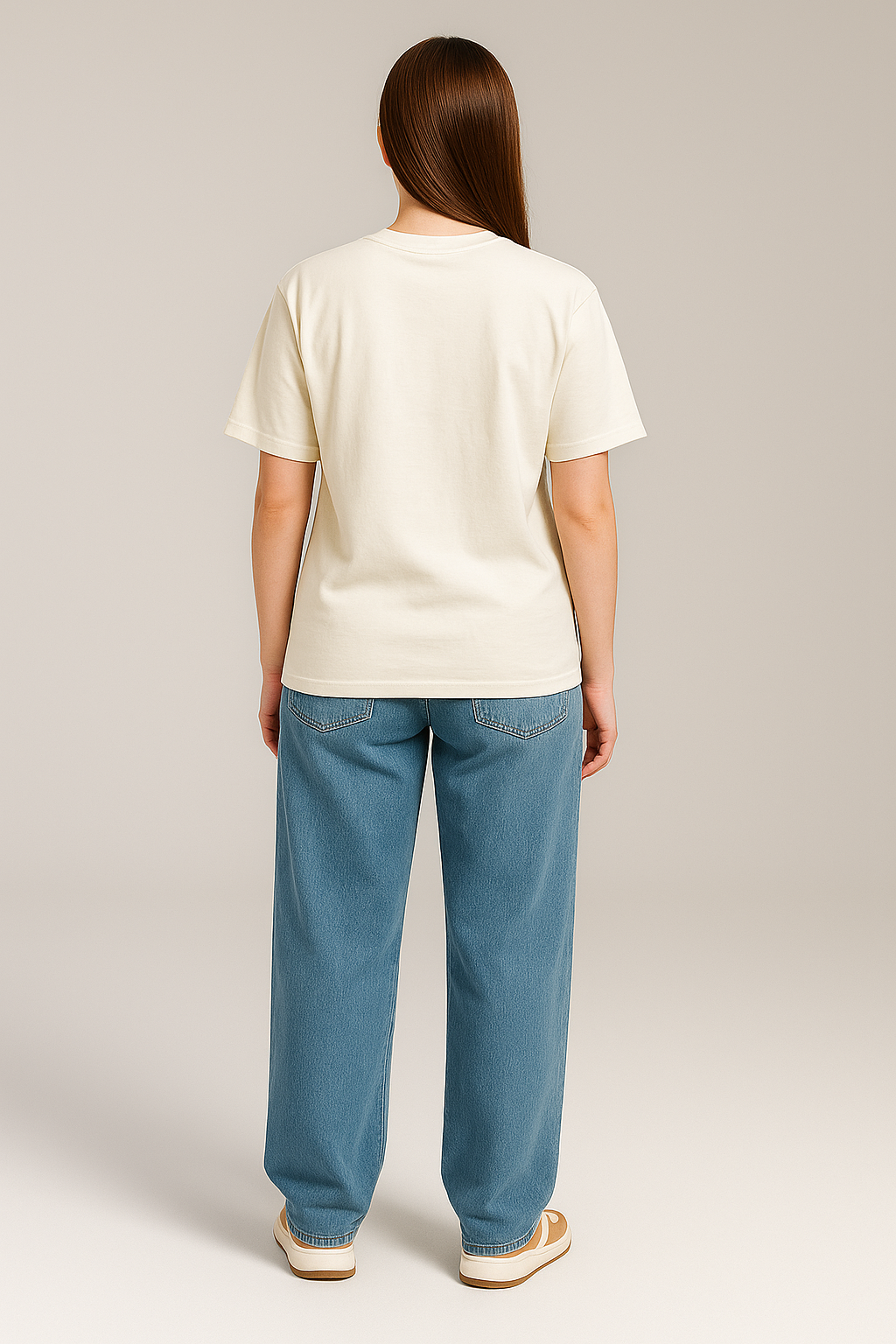 Relaxed Fit UNISEX French Terry T-Shirts 100% Premium Cotton OFF WHITE