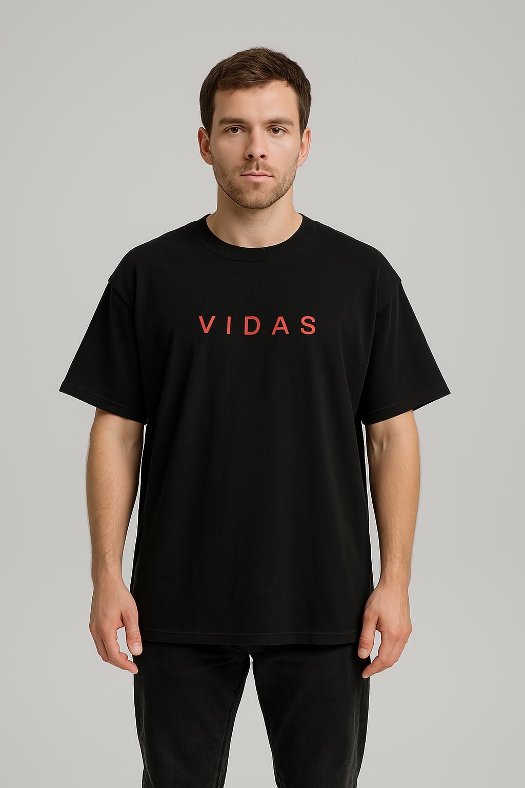 Relaxed Fit UNISEX French Terry T-Shirts 100% Premium Cotton BLACK