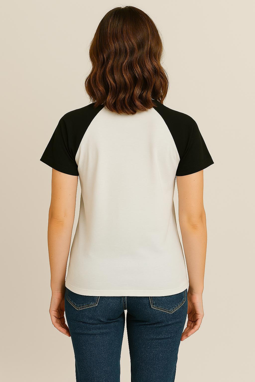 Premium Men’s/Women’s Mid-Night Black Raglan Sleeve Cotton T-Shirt