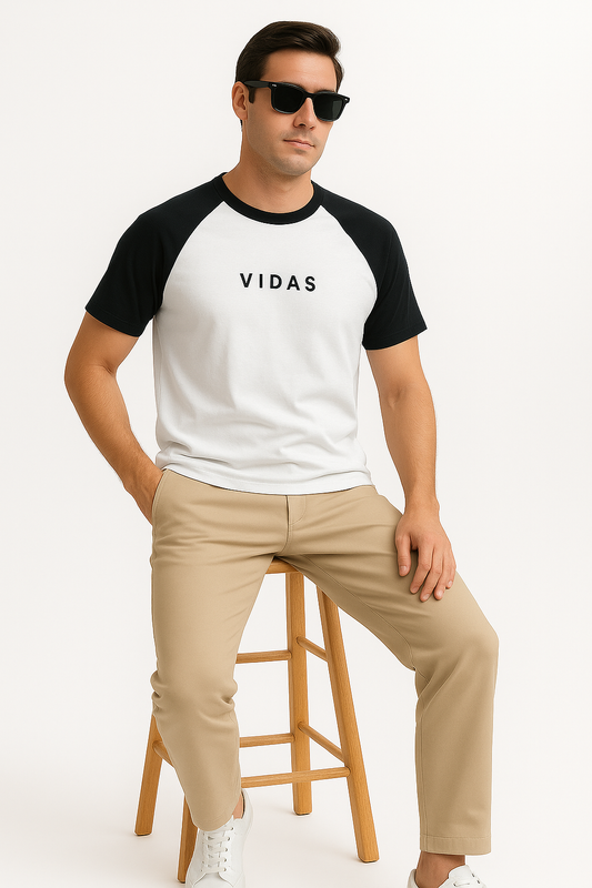 Premium Men’s/Women’s Mid-Night Black Raglan Sleeve Cotton T-Shirt