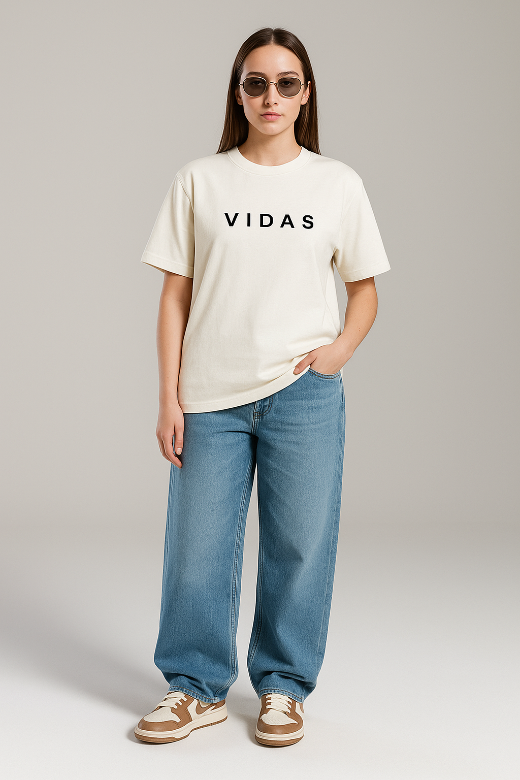 Relaxed Fit UNISEX French Terry T-Shirts 100% Premium Cotton OFF WHITE